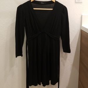 Black tunic quarter sleeve top/dress size small